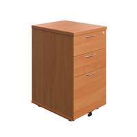 UNDER DESK PEDESTAL 3 DRAWER BEECH