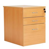 High Mobile Pedestal 3 Drawer (FSC) Beech