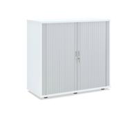 Wooden Side Opening Tambour 1 Metre Tall White