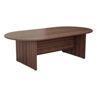 D-End Meeting Table (FSC) 2400mm Dark Walnut