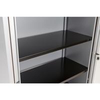 Bisley Essentials Shelf with Under Shelf Filing 1000mm Wide Tambour Black
