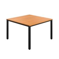 Fraction Infinity Square Meeting Table (FSC) 1200 X 1200 Beech/Black