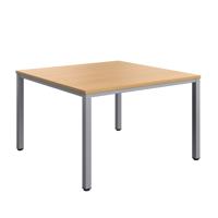 Fraction Infinity Square Meeting Table (FSC) 1200 X 1200 Ellmau Beech/Silver