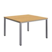 Fraction Infinity Square Meeting Table (FSC) 1200 X 1200 Sorano Oak/Silver