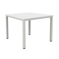 Fraction Infinity Square Meeting Table (FSC) 1200 X 1200 White/Silver