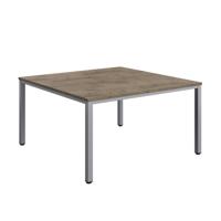 Fraction Infinity Square Meeting Table (FSC) 1400 X 1400 Grey Nebraska Oak/Silver
