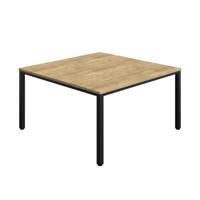Fraction Infinity Square Meeting Table (FSC) 1400 X 1400 Natural Nebraska Oak/Black