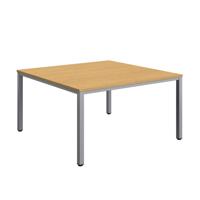 Fraction Infinity Square Meeting Table (FSC) 1400 X 1400 Sorano Oak/Silver