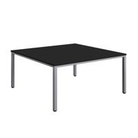 Fraction Infinity Square Meeting Table (FSC) 1600 X 1600 Black/Silver
