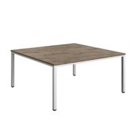 Fraction Infinity Square Meeting Table (FSC) 1600 X 1600 Grey Nebraska Oak/White