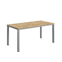 Fraction Infinity Rectangular Meeting Table (FSC) 1600 X 800 Natural Nebraska Oak/Silver