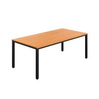 Fraction Infinity Rectangular Meeting Table (FSC) 200 X 1000 Beech/Black