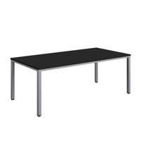 Fraction Infinity Rectangular Meeting Table (FSC) 2000 X 1000 Black/Silver