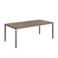 Fraction Infinity Rectangular Meeting Table (FSC) 2000 X 1000 Grey Nebraska Oak/Silver