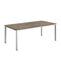 Fraction Infinity Rectangular Meeting Table (FSC) 2000 X 1000 Grey Nebraska Oak/White
