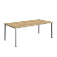 Fraction Infinity Rectangular Meeting Table (FSC) 2000 X 1000 Natural Nebraska Oak/White