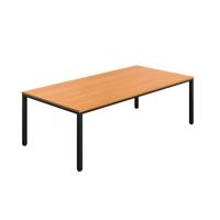 Fraction Infinity Rectangular Meeting Table (FSC) 2400 X 1200 Beech/Black