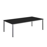Fraction Infinity Rectangular Meeting Table (FSC) 2400 X 1200 Black/Silver