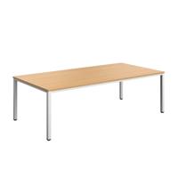 Fraction Infinity Rectangular Meeting Table (FSC) 2400 X 1200 Ellmau Beech/White