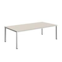 Fraction Infinity Rectangular Meeting Table (FSC) 2400 X 1200 Grey/White