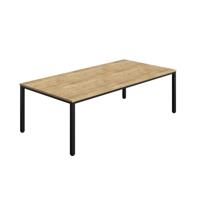 Fraction Infinity Rectangular Meeting Table (FSC) 2400 X 1200 Natural Nebraska Oak/Black