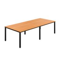Fraction Infinity Rectangular Meeting Table (FSC) 2800 X 1200 Beech/Black