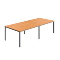 Fraction Infinity Rectangular Meeting Table (FSC) 2800 X 1200 Beech/Silver