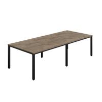 Fraction Infinity Rectangular Meeting Table (FSC) 2800 X 1200 Grey Nebraska Oak/Black