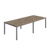 Fraction Infinity Rectangular Meeting Table (FSC) 2800 X 1200 Grey Nebraska Oak/Silver