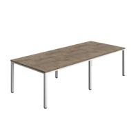 Fraction Infinity Rectangular Meeting Table (FSC) 2800 X 1200 Grey Nebraska Oak/White