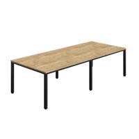 Fraction Infinity Rectangular Meeting Table (FSC) 2800 X 1200 Natural Nebraska Oak/Black