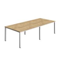 Fraction Infinity Rectangular Meeting Table (FSC) 2800 X 1200 Natural Nebraska Oak/White