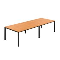 Fraction Infinity Rectangular Meeting Table (FSC) 3200 X 1200 Beech/Black