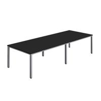 Fraction Infinity Rectangular Meeting Table (FSC) 3200 X 1200 Black/Silver