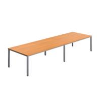Fraction Infinity Rectangular Meeting Table (FSC) 4000 X 1200 Beech/Silver