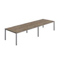 Fraction Infinity Rectangular Meeting Table (FSC) 4000 X 1200 Grey Nebraska Oak/Silver