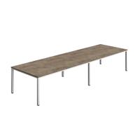 Fraction Infinity Rectangular Meeting Table (FSC) 4000 X 1200 Grey Nebraska Oak/White