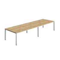 Fraction Infinity Rectangular Meeting Table (FSC) 4000 X 1200 Natural Nebraska Oak/White