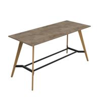 Plateau Poseur Rectangular Table (FSC) 2400 X 1000 Grey Nebraska Oak