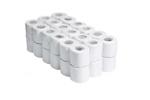 Tecman Eco Toilet Roll White 2Ply 90mm 48mm Core 200 Sheets Case 36 3P