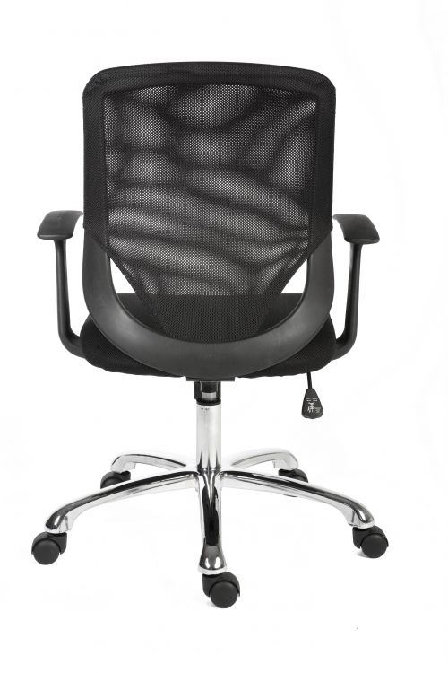 Teknik Office Nova Mesh Back Executive Chair Matching Black Fabric Seat and Removable Fixed Nylon Armrests  | County Office Supplies