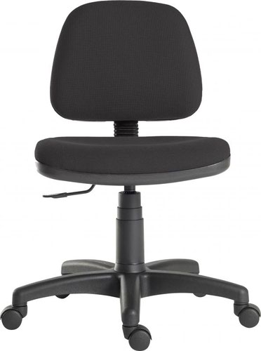 Teknik Office Ergo Blaster Black Fabric Operator chair with a medium sized black backrest