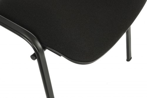 13215TK | The Teknik Office Black Fabric Mesh Backrest Conference Chair is the perfect accompaniment for all reception, waiting areas and conference rooms. It has a padded seat and stacks for easy space saving storage. The mesh backrest aerates and keeps the user cool. They are already fully assembled so they are instantly ready to use. Available from stock in blue or charcoal with optional fixed armrests.