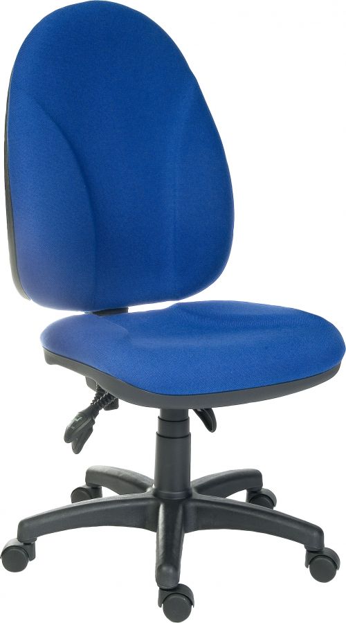 Teknik Office Commander Blue Large Ergonomic Operator Chair Generous Seat Size Optional Adjustable Arms