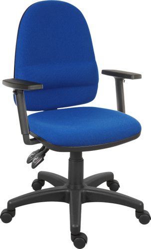 Ergo Twin High Back Fabric Operator Office Chair with Height Adjustable Arms Blue - 2900BLU/0280