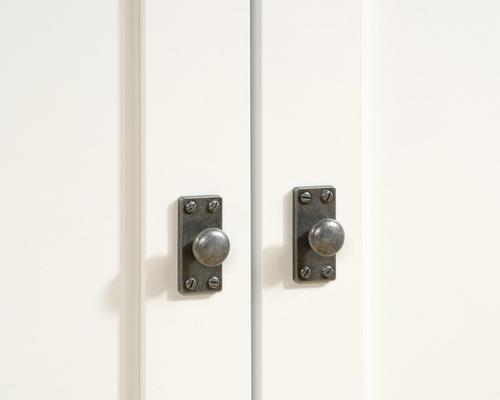 Shaker Style Bookcase with Doors White with Lintel Oak Finish - 5417593 Teknik