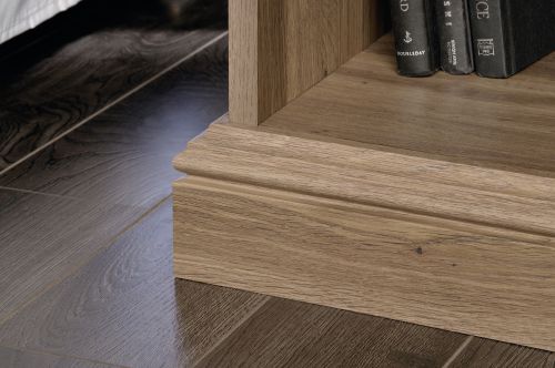 Teknik Office Barrister Home Night Stand Salt Oak Finish With One Drawer Open Cubby And Discreet