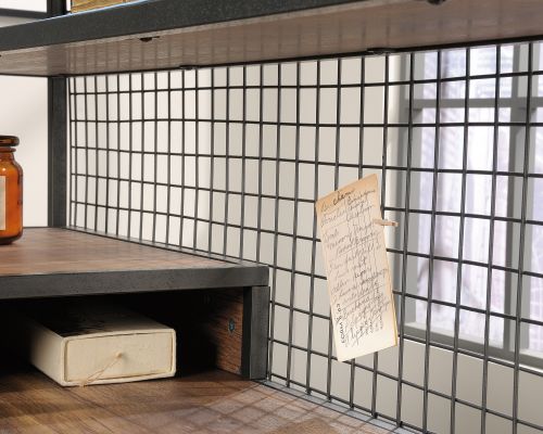 Teknik Office Boulevard L Shaped Desk Black Finish Contrasting Vintage Oak Accent Effect | 5420650 | Teknik