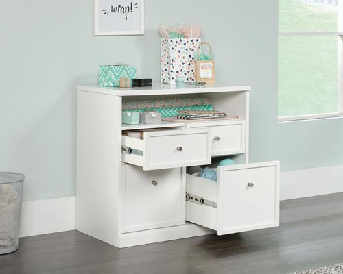 Teknik Office Craft Storage Cabinet in a White Finish with four easy glide drawers | 5421407 | Teknik