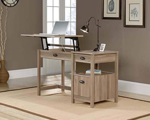 Ergonomic Sit Stand Home Office Desk Salt Oak - 5422379 Office Desks 12886TK